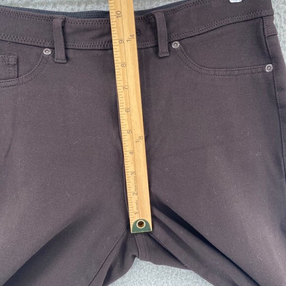 Chicos Jeans Womens 0.5 US 6 Brown Knit Skinny Stretch Jeggings Pockets Casual - Picture 8 of 11